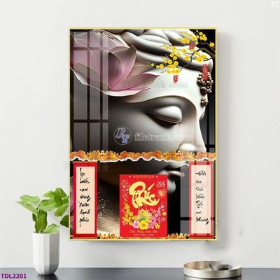 File in trần File in đốc lịch tết block lịch TDL2201 (bản gốc) hoa văn