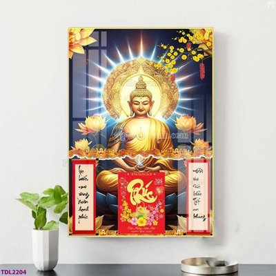 File tranh gốc File in đốc lịch tết block lịch TDL2204 (sắc nét từng chi tiết)