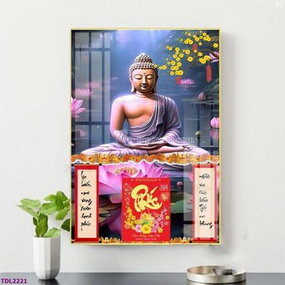 File tranh File in đốc lịch tết block lịch TDL2221 (ảnh gốc) in trần 3D