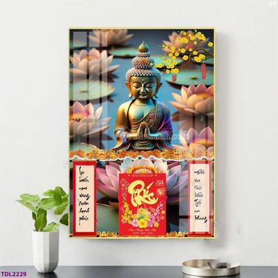 File tranh gốc File in đốc lịch tết block lịch TDL2229 chủ đề hiện đại