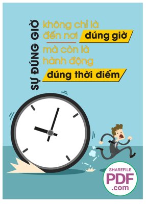 File tranh Đúng giờ không chỉ là đến nơi đúng giờ file vector PDF (ảnh gốc) in trần xuyên sáng
