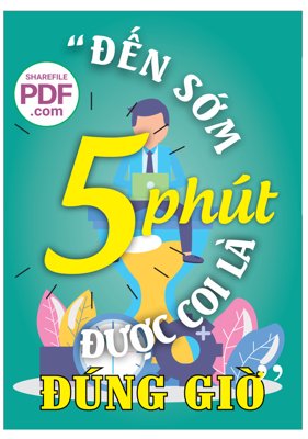 Tải file Đến sớm 5 phút được coi là đúng giờ #2 file PDF & CDR (ảnh gốc) in gạch men