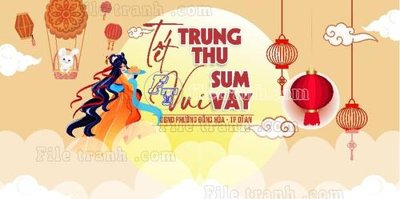 File tranh 26+ Backdrop trung thu (17) (ảnh gốc) in trần nhà
