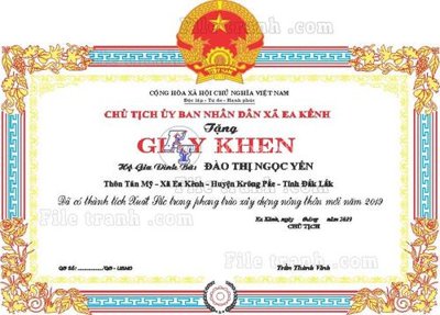 File tranh in trần 3D 35+ Giay khen file corel (34) (ảnh gốc)