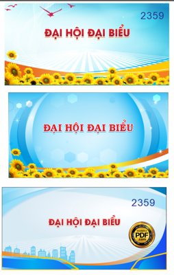 File gốc 3 mẫu Market Đại hội đại biểu đoàn TNCS Hồ Chí Minh 2022 CDR cho in ấn và thiết kế