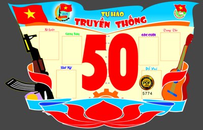 File in ấn Báo tường Tự hào truyền Thống 50 năm... file corel (bản gốc) chất lượng cao