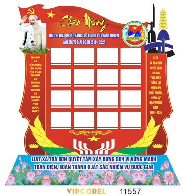 File in trần Báo tường chào mừng lực lượng Vũ Trang vector #2 (bản gốc) phong cảnh