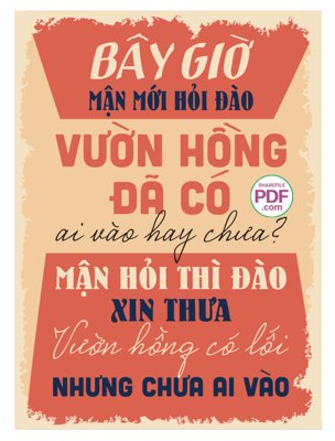 File gốc Bây giờ mận mới hổi đào - Vườn hồng đã có ai vào hay chưa (ảnh chi tiết) để in lụa