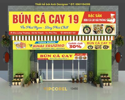 File tranh Bún cá cay 19 - đặc sản bún cá cay hải phòng (bản gốc) in lụa 3D