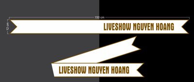 Ảnh gốc Băng đeo treo liveshow sự kiện file corel (nét căng) in mica