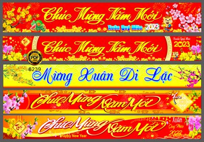 File gốc Băng rôn Mừng Xuân Di Lạc 2023 #6 file corel (in tráng gương) ốp tường