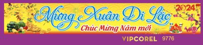 Download file Băng rôn Mừng xuân di lặc chúc mừng năm mới 2024 (gốc) in mica ốp bếp