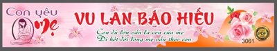 File gốc Băng rôn Vu Lan báo hiếu - con yêu mẹ file Corel (in mica) cắt laser