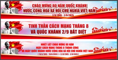 File in trần Băng rôn chào mừng 80 năm Quốc Khánh 2/9 (bản gốc) đại dương