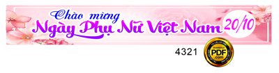 Download file Băng rôn chào mừng ngày phụ nữ VN 20/10 #5 file corel (gốc) in mica đèn LED
