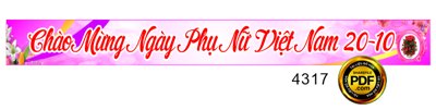 File ảnh Băng rôn chào mừng ngày phụ nữ VN 20/10 file corel (gốc) in poster