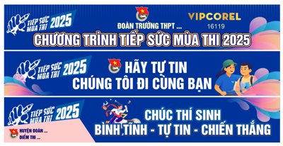File gốc Băng rôn chương trình tiếp sức mùa thi 2025 (cho in ấn) độc quyền