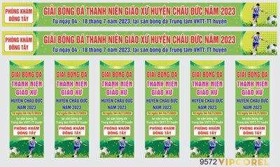 File in trần Băng rôn giải bóng đá thanh niên Giáo Xứ corel (file gốc) hoa văn 3D