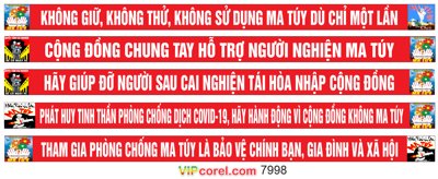 File gốc Băng rôn khẩu hiệu phòng chống ma túy #3 file corel (chuẩn CMYK) cho nhà in