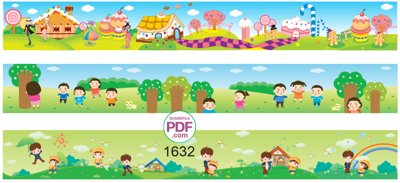 File PSD Băng rôn tranh ảnh trang trí mầm non #12 file PDF & CDR (gốc) nhiều lớp (multi-layer)