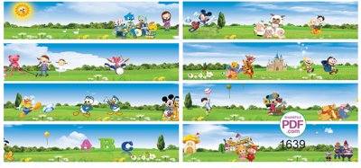 File in trần Băng rôn tranh ảnh trang trí mầm non #19 file PDF & CDR (bản gốc) bầu trời