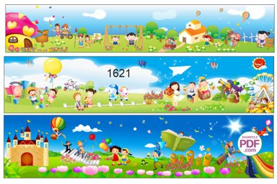 File gốc Băng rôn tranh ảnh trang trí mầm non #1 file PDF & CDR (in ấn) không giới hạn