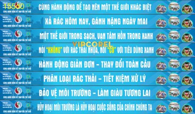 File gốc Băng rôn tuyên truyền bảo vệ môi trường #2 (in 3D) cho trang trí