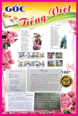 File gốc Bảng Góc Tiếng Việt treo tường file CDR x7 (cho in UV) siêu nét