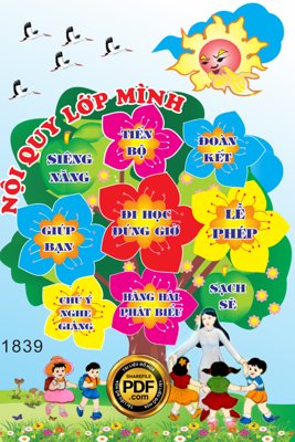 Chi tiết file tranh tráng gương Bảng biển Nội quy lớp mình #11 file CDR X7 (ảnh gốc)