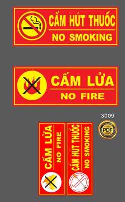 File ảnh Bảng cấm hút thuốc no smoking file coreldraw (gốc) in quảng cáo ngoài trời