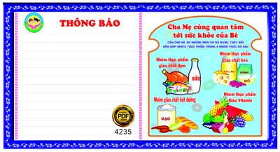 Tải file Bảng cha mẹ cùng quan tâm tới súc khỏe của bé file corel (gốc) chủ đề tôn giáo