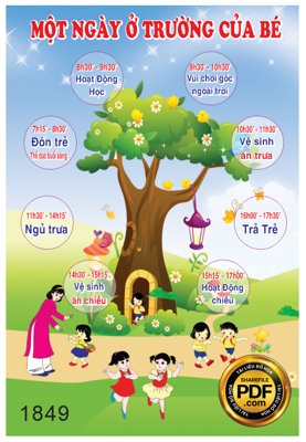 File tranh Bảng một ngày ở trường của bé file CorelDRAW x7 (ảnh gốc) in trần nhà