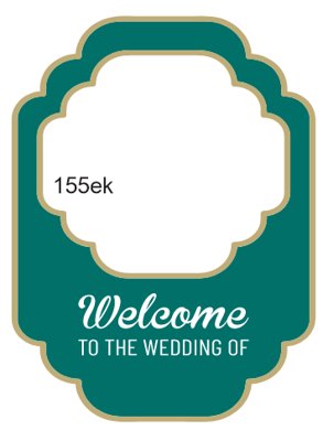 Hình ảnh file gốc Bảng tên Welcome Wedding cưới hỏi - Lễ thành hôn (chất lượng cao)