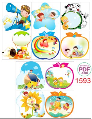 File tranh Bảng tên lớp #4 - trường mầm non file PDF & CDR (ảnh gốc) in trần xuyên sáng