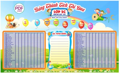 Ảnh gốc file in lụa Bảng thành tích thi đua #2 file PDF & CDR chi tiết