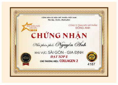 File gốc Bằng khen chứng nhận nhà phân phối Nguyễn Ánh Spa (in lụa) chi tiết cao