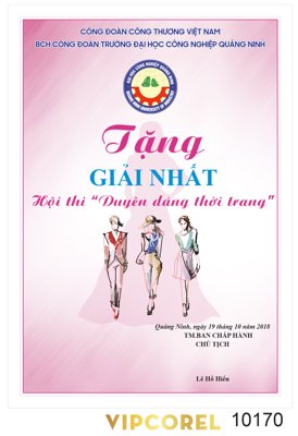 File in trần Bằng khen tặng hội thi "Duyên dáng thời trang" (bản gốc) 5D