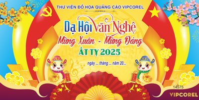 Tệp tin gốc Backdrop Chúc mừng năm mới 2025 #221 file corel (chất lượng) Backdrop Chúc mừng năm mới 2025 #221 file corel
