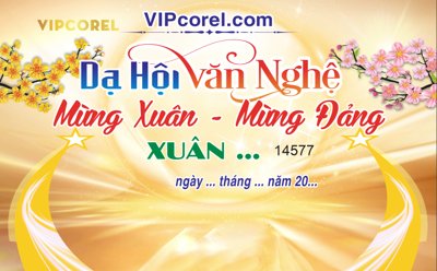 Tải file gốc Backdrop Chúc mừng năm mới 2025 #223 file corel (in khổ lớn) quảng cáo