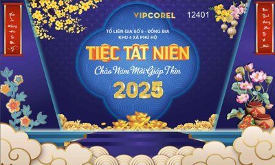 File gốc Backdrop Chúc mừng năm mới 2025 vector corel #127 (ảnh rõ nét) để in