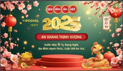 File ảnh gốc Backdrop Chúc mừng năm mới 2025 vector corel #172 không vỡ nét