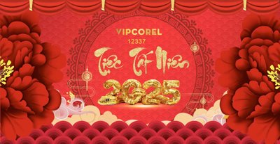 Download file Backdrop Chúc mừng năm mới 2025 vector corel #63 (gốc) in mica cao cấp