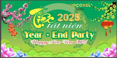 File in lụa Backdrop Chúc mừng năm mới 2025 vector corel #89 (hoa văn) Backdrop Chúc mừng năm mới 2025 vector corel #89