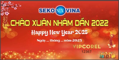 File ảnh Backdrop Chúc mừng năm mới 2025 vector corel #93 (gốc) in quảng cáo ngoài trời