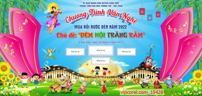 File in ấn Backdrop Chương trình văn nghệ đêm hội trăng rằm (bản gốc) cao cấp