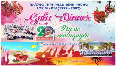 File tranh gốc Backdrop Gala dinner 20 năm ký ức vẹn nguyên file corel (bản quyền) độc đáo