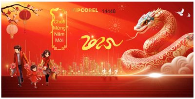 Tải file tranh Backdrop Happy New Year 2025 file corel #14 (ảnh gốc) ngay