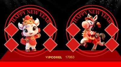 Mua file ảnh gốc Backdrop Happy New Year 2026 file corel #44 (chất lượng cao)