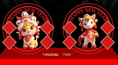 File tranh Backdrop Happy New Year 2026 file corel #45 (gốc) in trên kính