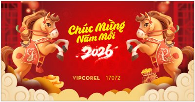 File in mica Backdrop Happy New Year 2026 file corel #53 (bản gốc) làm vách ngăn